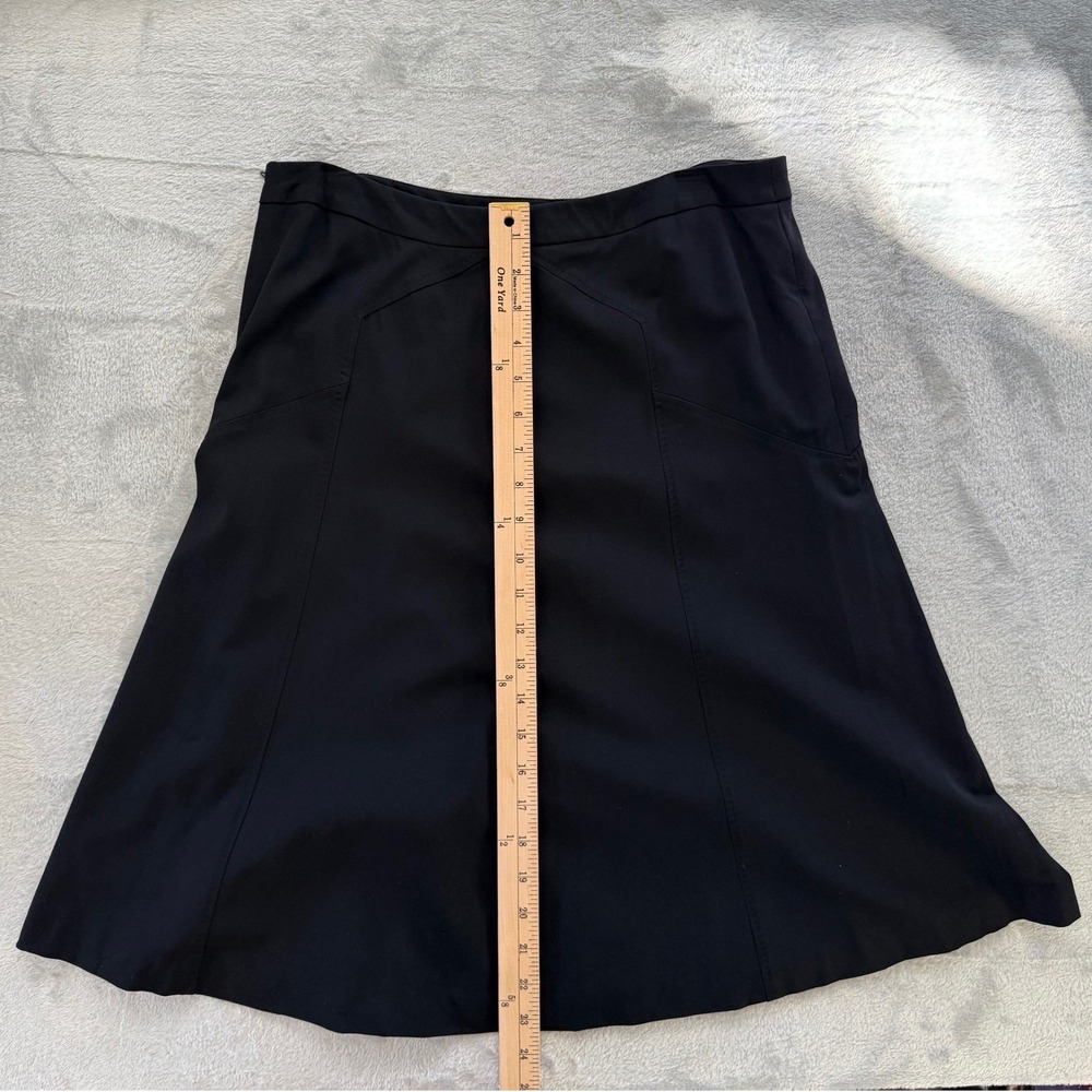 REISS Black Midi Skirt A-Line Flared Business Casual Women Size 10 - Picture 8 of 12